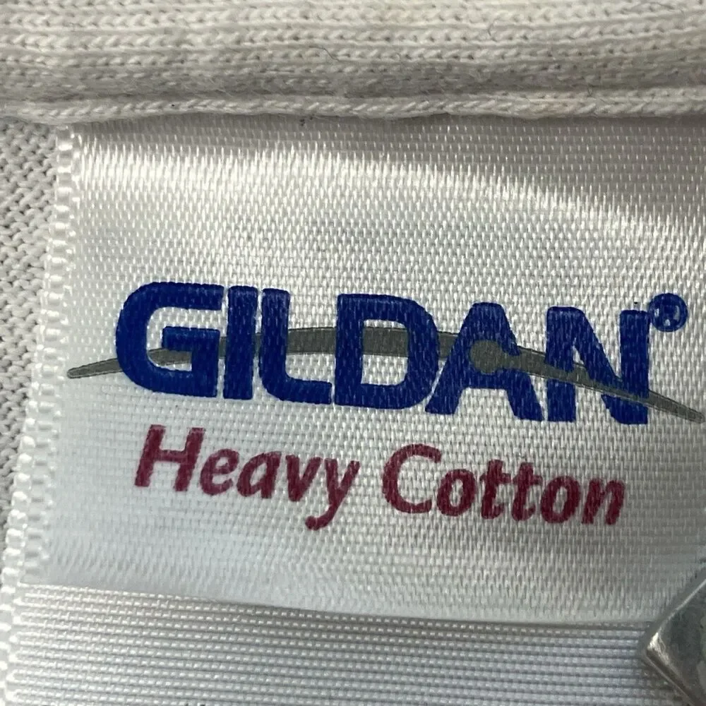 Gildan Graphic T Shirt Mens XL White God Guns Guts Biker Tattoo America Tee‎
